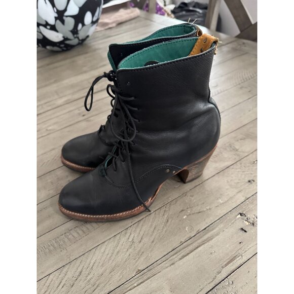 PS Kaufman no.2018 crosswalk tall lace-up boot black leather Size 9.5 - Picture 5 of 9